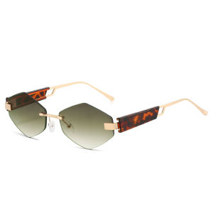 JN IMPRESSION Cross-border new triangular fashion frameless sunglasses personality small frame net celebrity ins niche sunglasses