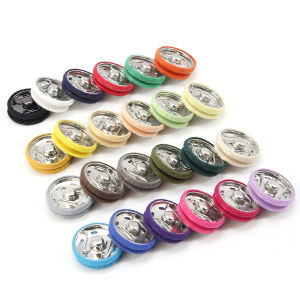 ปุ่มซิปรูดแบบซ่อนสีสันสดใสสำหรับเสื้อโค้ท ปุ่มทรงกลมแบบซ่อน ปุ่มซิปรูดสำหรับเสื้อผ้า DIY ปุ่มซิปรูดแบบซ่อน