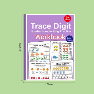 Interactive math learning workbook featuring worksheets for tracking adding and subtracting numbers from 1 to 20 - colored pa