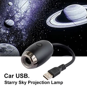 Car Interior Light Roof Star Light USB LED Starry Atmosphere Projector Decoration Night Party Decor Romantic Saturn Galaxy Light