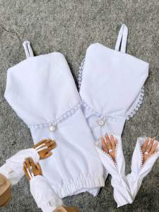 Sarung tangan hendsock Solat Umroh haji Wanita 2in1 berkancing renda cantik