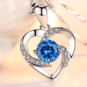 [HCM]Dây Chuyền Bạc S925  Trái Tim  Kim Cương Zircon Nữ Tính Quí Phái VCBACTRAITIM04