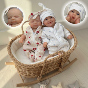 Búp Bê Reborn Mini 8 Inch Chất Liệu Silicon Mềm Mại Bé Gái & Bé Trai Da Được Vẽ Tay Có Thể Giặt Được Dành Cho Độ Tuổi 14+