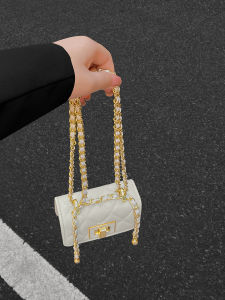 กระเป๋าสะพายข้างโซ่สี่เหลี่ยมลายเพชรสำหรับผู้หญิง กระเป๋าสะพายข้างแบบสะพายข้างขนาดเล็ก กระเป๋าสะพายไหล่แบบลำลอง กระเป๋าสี่เหลี่ยมขนาดเล็ก