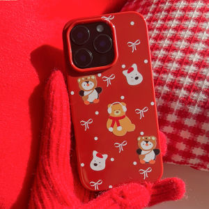 New Year Animal Pattern Soft TPU Case for iPhone 16 pro Max 14 pro Apple 15 plus Girl Phone Protective Cover Universal Fit