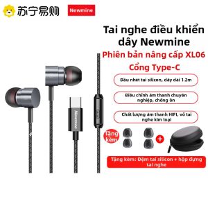 Tai Nghe Newman In-Ear Digital Chip Type-C Có Dây Chất Lượng Âm Thanh Cao Giảm Tiếng Ồn Microphone 310 Tai Nghe Di Động