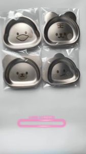 Đĩa ăn inox 304 không gỉ dĩa đựng thực phẩm cute Dokitchen khắc laser cực đáng iu trang trí decor bàn ăn phòng bếp.