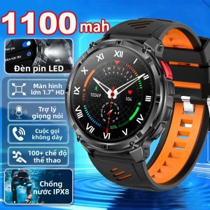 Đồng Hồ Thông Minh Thể Thao Nam Huawei Màn Hình AMOLED 1.1  Đèn Pin LED 3ATM Chống Nước BT Gọi Theo Dõi Sức Khỏe Máy Đo Nhịp Tim