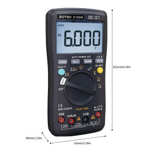 ZOYI Bluetooth Digital Multimeter ZT-300AB 6000 tuduhan profesional MultimetroTrue RMS AC/DC penguji voltan semasa Auto-Range lain-lain