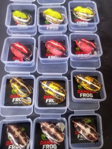 Wholesale Soft Frog (Dangerfrog) Fishing Lures - Real Action High Strike - Soft & Durable - High Attraction - Easy Room Up - 12 Pack