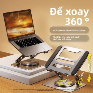 SENQIAOBU | Đế Đỡ Máy Tính Xoay 360 Độ Có Tản Nhiệt và Điều Chỉnh Chiều Cao Khung Kim Loại cho Máy Tính Xách Tay và Máy Tính Bảng