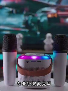 🇸🇬 [In Stock]NEW karaoke Set Wireless Bluetooth Speaker With 2 Wireless Microphones Portable Microphone powerhouse karaoke system Christmas Gift