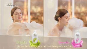 (Tặng sữa tắm 200g) Sữa tắm nước hoa dưỡng da Enchanteur Deluxe Romantic 650g