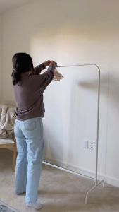 ราวแขวนผ้ามินิมอล IKEA สีขาว ขนาด 99x152 ซม. ราวแขวนผ้า ขนาด 99x152 ซม. ราวแขวนผ้ามินิมอล แข็งแรงทนทาน