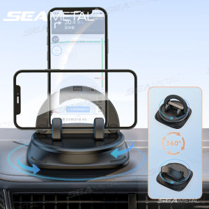 Seamital Bảng điều khiển ô tô giá đỡ điện thoại có thể điều chỉnh 360 ° Điện thoại xoay chủ Silicone chống trượt ổn định
