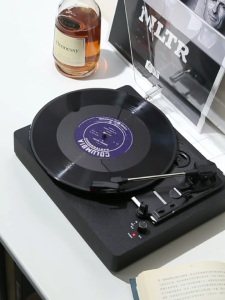 Middix Vinyl Record Player Turntable Retro Gramophone Audio Bluetooth Speaker Charging Portable Built-in Speaker and Battery