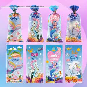 50pcs Mermaid themed Candy Bags 4in1 dolphin Birthday Party Decoration Kids Wedding Party Supplies