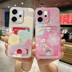 ใหม่ เคส Phone Case OPPO Reno14 Pro 14F Reno 14 F A5i Pro 5G ย้อนยุคแฟชั่นดอกไม้หัวใจการ์ดเคสโทรศัพท์กันกระแทกที่สร้างสรรค์นิ่มลายการ์ตูนน่ารักฝาหลัง2025