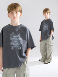 MUCMUKN | Cooling Sorona Tencel Antibacterial Hand-painted Funny Print Childrens T-shirt
