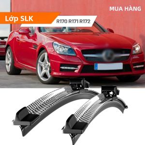 2 Chiếc Trước Kính Chắn Gió Tay Lau Xe Cho Xe Mercedes Benz SLK Lớp R170 R171 R172 1996-2016 Sợi Carbon Cao Su Đen Cần Gạt Nước