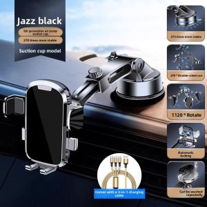 MONLEYTA | Anti-Shake Anti-Vibration Car Phone Mount with Suction Cup and Vent Mount