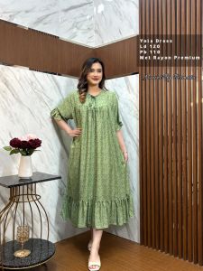COD | NADIRA DRESS | DASTER WANITA RAYON MOTIF