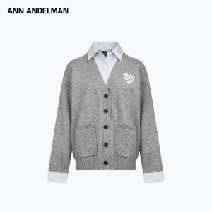 ANN ANDELMAN | Casual Two-layer Effect Knit Blouse