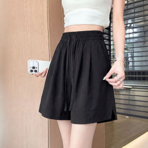 XIANYIJIAO | Quần Short Đen Dạng A Thoáng Khí Phom Rộng Nhanh Khô Ngắn 5 Inch