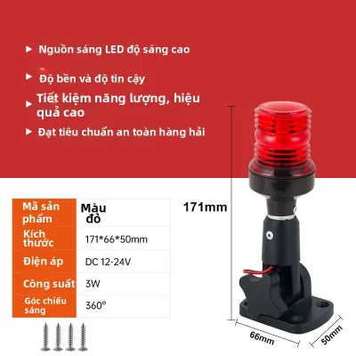 Đèn Tín Hiệu LED Thuyền Đèn Chỉ Đường Thuyền Đèn Đèn Tròn Trắng Đèn Tín Hiệu Thuyền Đèn Thuyền BIWINBI 5W 10000 Giờ Trung Quốc