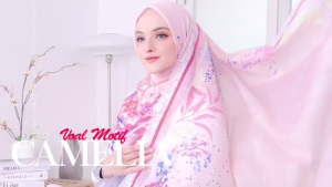 ETHICA Hijab Voal Premium Motif Camelia Kerudung Segiempat Simple