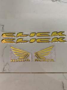 Bộ tem nổi Honda Click Thái 2018 màu crôm vàng hàng nhập thái chất lượng cao dành trang trí riêng cho dòng xe này tem nổi màu sắc cực đẹp và bềngiá bán cực tốt bán lẻ như bán sỉ Liên hệ gặp hải