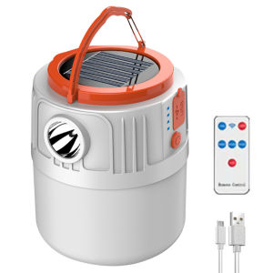 【New Arrival】LED Camping Lantern Emergency Power Bank Solar Hanging Camping Lantern with Hook 800mah 300LM USB Charging IP55 for Picnic BBQ Fishing