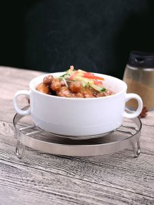 304 Stainless Steel Multi-Functional Pot Rack Insulation Anti-Scald Pan Mat Water Contactless Steam Rack Steaming Rack Storage Rack Cooking Pot Shelf