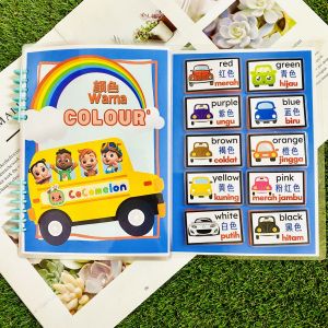 Cocomelon Interactive Busy Book | Trilingual三语 (BM+EN+CN) | Preschool Quiet Book | Early Learning Sticker Book