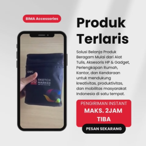DELI Spidol Warna Warni Sketch Marker Permanen Set 2 Tip 1 Set 30 40 60 80 Warna Bonus Tas E70806
