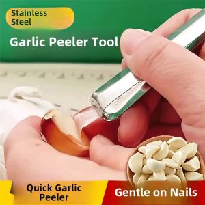 Stainless Steel Garlic Peeler Quick Manual Large Quantity Garlic Head Peel Tool Kitchen Cooking Utensils Garlic Press Gadget
