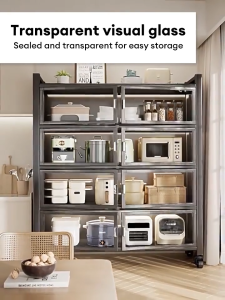 BMZAR Comfort Haven Furniture Co Kitchen Dust Cabinet Dustproof Storage Cabinet Carbon Steel Enclosed Rack