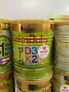 (Tích app Vitadairy) Lon Sữa non Colosbaby Gold D3K2 lon 800g sữa bột giúp  tăng cường đề kháng chắc khỏe hệ xương
