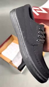 NAZ DRACO - Sepatu Sneakers Kanvas Pria NAZ Kasual Hitam Sol Dijahit Sepatu Kets Pria 100% LOKAL