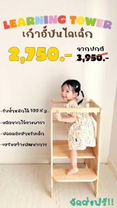 เก้าอี้บันไดเด็ก ล่าสุด 3 ระดับ Baanmainicha - เก้าอี้บันไดล้างมือ Step Stool มีการปรับได้