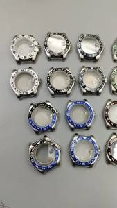 40mm 10ATM SUB Dive Watch Case Fixed 24 Hours Glows Ceramic Bezel Sapphire Glass Fit NH34 NH35 ETA PT5000 Miyota 9015 Ronda 515