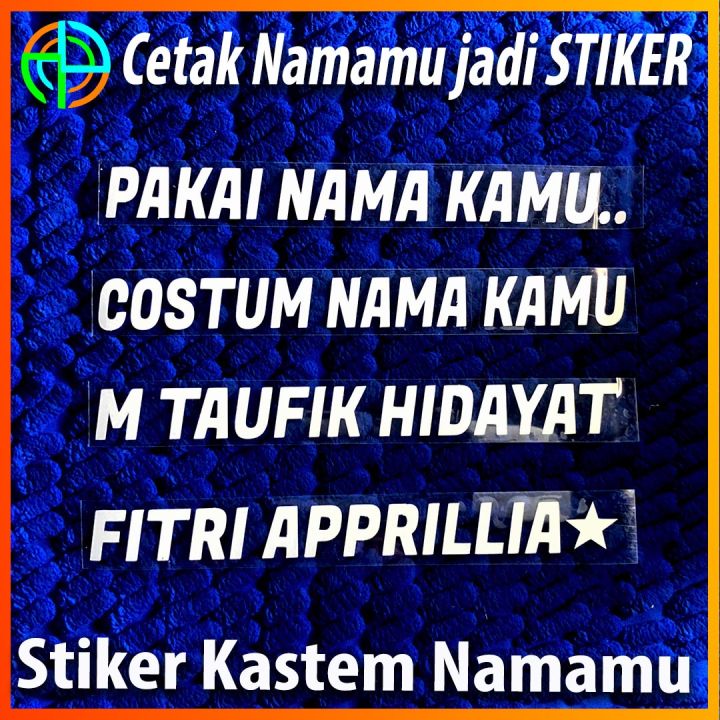 Dapat 3 lembar Buat Namamu Jadi Stiker Custom Nama Request Nama Kamu Stiker Costum Nama