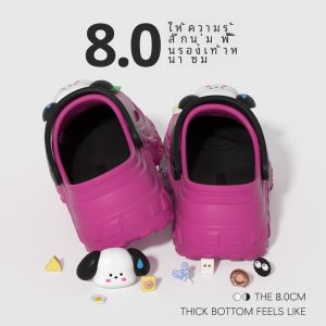 รองเท้าแตะสุนัขเหงื่อสำหรับผู้หญิง ทรงหนา ใส่สบาย สำหรับฤดูร้อน รองเท้าแตะแบบสวมหัว รองเท้าแตะพื้นหนา รองเท้าแตะส้นแบน สวมใส่สบาย