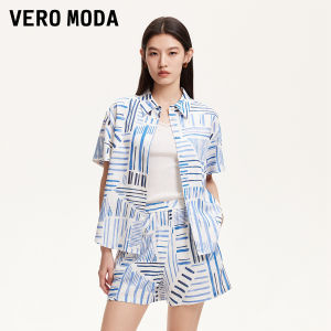 Vero Moda | Irregular Line Print Short Sleeve Shirt