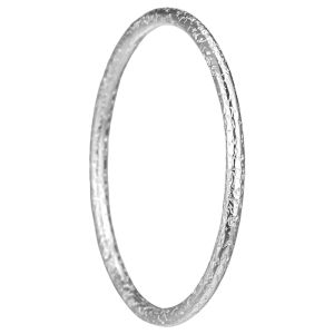 WU YUE JEWELRY | Handcrafted Frosted Sterling Silver Bracelet 999.9