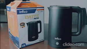 INFICO Teko Kettle Electrik Pemanas Air Otomatis Kapasitas 1.8 Liter Tutup Stainless Super Cepat Hemat Listrik 400 Watt LOW WATT
