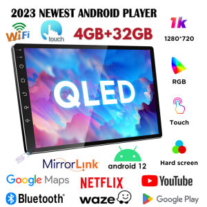 [4G+32G Qled Touch Screen] Carplay & Android Auto 9"/10inch Car Radio Stereo Quad Core 2Din Bluetooth MP5 Multimedia Video Player GPS Navigation/ Wifi/Bluetooth