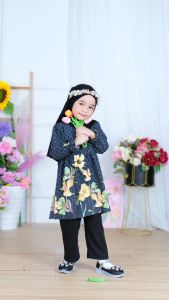 Tunik Terbaru Anak Perempuan Floral bahan Crinkle garden buat anak 2-8 tahun