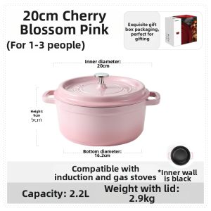 CAROTE | Gift Non-stick Stew Pot Casserole Enamel Cast Iron Cookware