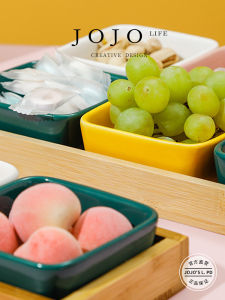 JOJOS L. PD.Wonderful Ceramic Wood Platter Dessert Plate Trendy Snack Dish Dried Fruit Tray | Airlift